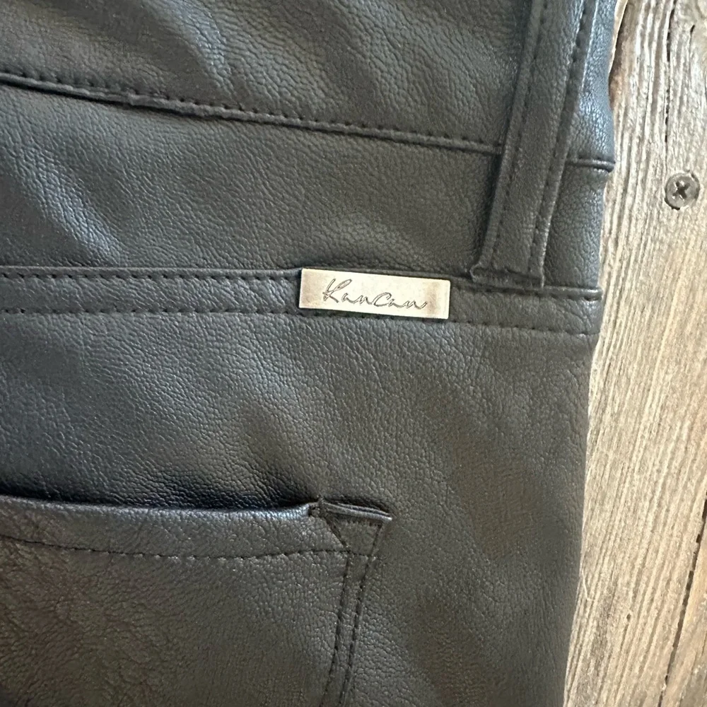 NWT Black Skinny Leather Pants - Picture 2 of 4
